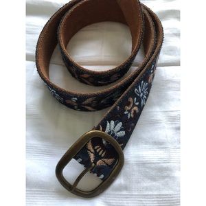 Blue Floral Embroidered belt from Lucky Brand